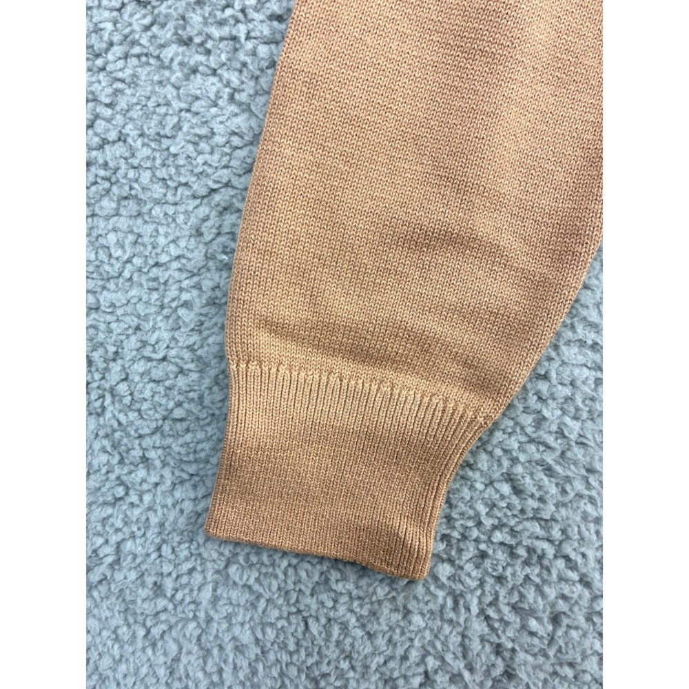 Barbour Mock Neck Button Sweater Men's Size Large Tan Beige Pullover Knit Casual - Picture 5 of 12